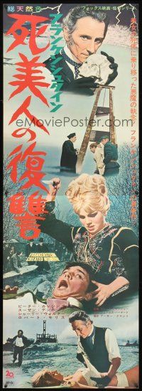 9h245 FRANKENSTEIN CREATED WOMAN Japanese 2p '67 Peter Cushing, Susan Denberg, soul of the Devil!