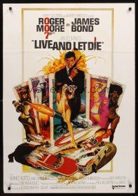 9h041 LIVE & LET DIE Lebanese '73 art of Roger Moore as James Bond by Robert McGinnis!