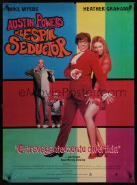9h101 AUSTIN POWERS: THE SPY WHO SHAGGED ME video Mexican poster '99 Mike Myers, Heather Graham!