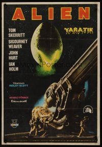 9h058 ALIEN Turkish '79 Ridley Scott sci-fi monster classic, cool different art by Omer!