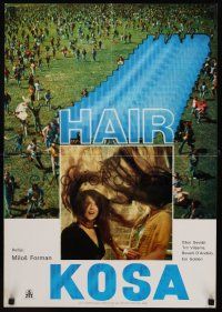 9h570 HAIR Yugoslavian '80 Milos Forman, Treat Williams, musical, let the sun shine in!