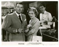 9j036 ANGEL ON THE AMAZON 7.25x9.5 still '48 George Brent & Constance Bennett check in to hotel!