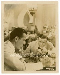 9j107 CASABLANCA 8x10 still '42 Peter Lorre nervously watches Humphrey Bogart play chess alone!