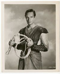 9j116 CHARLTON HESTON 8.25x10.25 still '59 best portrait holding whip from Ben-Hur!