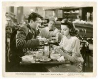 9j134 CLOCK 8x10 still '45 soldier Robert Walker eating with beautiful Judy Garland!