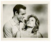 9j199 DR. NO 8x10 still '62 head & shoulders portrait of Connery as James Bond & Ursula Andress!