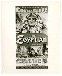 9j215 EGYPTIAN 8x10 still '54 artwork of Jean Simmons, Victor Mature & Gene Tierney from 3sheet!