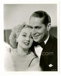 9j225 FAST & FURIOUS deluxe 8x10 still '39 best smiling close up of Franchot Tone & Ann Sothern!