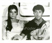 9j301 GRADUATE 8x10 still '68 Dustin Hoffman & bride Katharine Ross at the end of the movie!