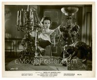 9j331 HOUSE ON HAUNTED HILL 8x10 still '59 pretty Carolyn Craig stares at spooky table!