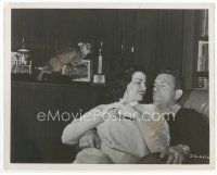 9j364 JANE RUSSELL candid 8x10 still '51 at home with football player husband Bob Waterfield!