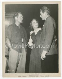 9j398 KNOCK ON WOOD candid 8x10 still '54 Mai Zetterling & Danny Kaye greet visitor Bob Hope!