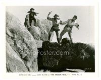 9j512 OREGON TRAIL 8x10 still '36 John Wayne fighting with bad guy on rocky cliff!
