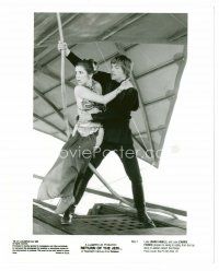 9j565 RETURN OF THE JEDI 8x10 still '83 George Lucas classic, Mark Hamill rescues Carrie Fisher!