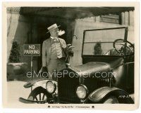 9j621 SO'S YOUR OLD MAN 8x10 still '26 smoking W.C. Fields left his car in a no parking zone!
