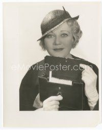 9j736 WYNNE GIBSON 8x10 still '30s showing the smokes in her cigarette pouch!