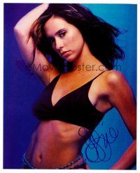 9k071 JENNIFER LOVE HEWITT signed color 8x10 REPRO still 00s sexy close portrait showing some skin!
