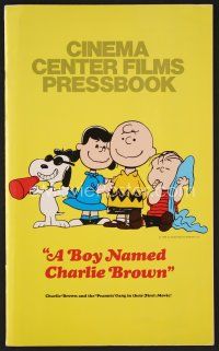 9k261 BOY NAMED CHARLIE BROWN pressbook '70 Snoopy & the Peanuts by Charles M. Schulz!