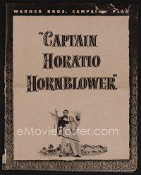 9k266 CAPTAIN HORATIO HORNBLOWER pressbook '51 Gregory Peck with sword & pretty Virginia Mayo!