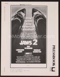 9k300 JAWS 2 pressbook R80 one good bite deserves another, what could be more terrifying!