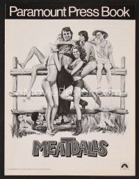 9k315 MEATBALLS pressbook '79 Ivan Reitman, artwork of Bill Murray & sexy babes by Morgan Kane!