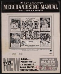 9k361 WAR & PEACE pressbook R63 Audrey Hepburn, Henry Fonda & Mel Ferrer, Leo Tolstoy epic!