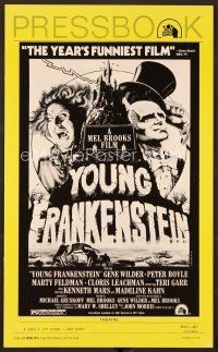 9k368 YOUNG FRANKENSTEIN pressbook '74 Mel Brooks, Gene Wilder, Peter Boyle & Marty Feldman!