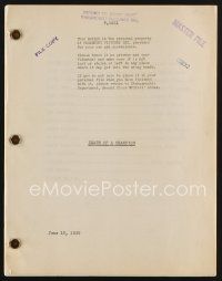 9k210 DEATH OF A CHAMPION revised draft script June 13, 1939, screenplay by Palmer & Fitzsimmons!