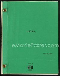 9k227 LUCAS script April 25, 1985, coming-of-age screenplay by David Seltzer!