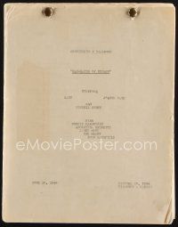 9k230 MAN-EATER OF KUMAON continuity & dialogue script June 1948, screenplay by Bartlett & Meltzer!