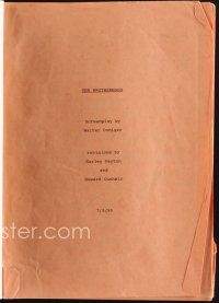 9k242 STONE COLD revised draft script July 5, 1990, screenplay by Walter Doniger, The Brotherhood!