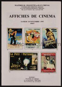 9m415 AFFICHES DE CINEMA 11/18/95 auction catalog '95 Forbidden Planet, Marlene Dietrich!