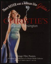 9m502 CHRISTIE'S VINTAGE FILM POSTERS 03/27/00 auction catalog '00 sexy Rita Hayworth in Gilda!