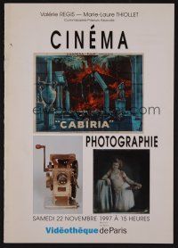 9m444 CINEMA PHOTOGRAPHIE 11/22/97 auction catalog '97 French, posters & cameras!