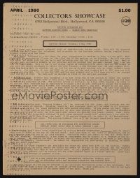 9m282 COLLECTOR'S SHOWCASE 04/80 auction catalog '80 included some movie posters!