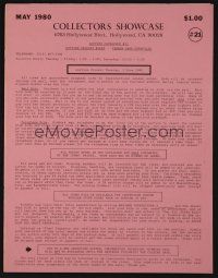 9m283 COLLECTOR'S SHOWCASE 05/80 auction catalog '80 included some movie posters!