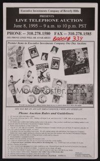 9m408 EXECUTIVE INVESTMENTS COMPANY LIVE TELEPHONE AUCTION 06/08/95 auction catalog '95 comics!
