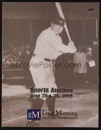 9m483 GREG MANNING AUCTIONS, INC. SPORTS AUCTION 06/25/99 auction catalog '99 Babe Ruth at bat!