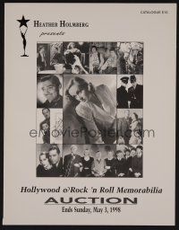 9m454 HEATHER HOLMBERG HOLLYWOOD & ROCK 'N ROLL MEMORABILIA AUCTION 05/03/98 auction catalog '98