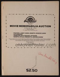 9m295 MOVIE MEMORABILIA AUCTION 11/28/81 auction catalog '81