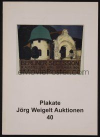 9m441 PLAKATE JORG WEIGELT AUKTIONEN 40 10/07/97 auction catalog '97 German posters & art auction!