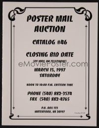 9m434 POSTER MAIL AUCTION 03/15/97 auction catalog '97 sports, travel, war & more!