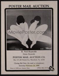 9m319 R. NEIL REYNOLDS POSTER AUCTION 02/24/1990 auction catalog '90