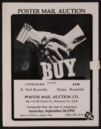9m355 R. NEIL REYNOLDS POSTER AUCTION 09/26/92 auction catalog '92