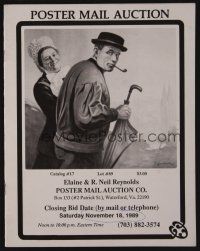 9m317 R. NEIL REYNOLDS POSTER AUCTION 11/18/89 auction catalog '89