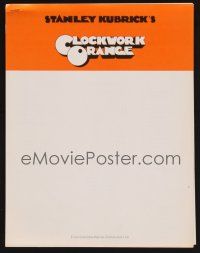 9m044 CLOCKWORK ORANGE English program '72 Stanley Kubrick classic, Malcolm McDowell!