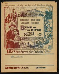 9m216 BEND OF THE RIVER herald '52 Jimmy Stewart & Julia Adams, directed by Anthony Mann!