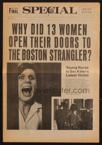 9m218 BOSTON STRANGLER herald '68 Tony Curtis, Henry Fonda, he killed thirteen girls!