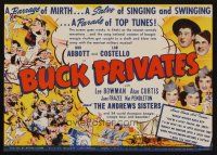 9m220 BUCK PRIVATES herald '41 Bud Abbott & Lou Costello, plus The Andrews Sisters!