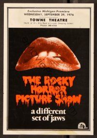 9m264 ROCKY HORROR PICTURE SHOW herald '75 classic close up lips image, a different set of jaws!